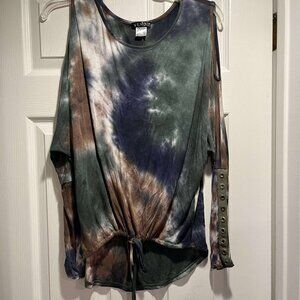 Venus Cold Shoulder Long Sleeved Blouse Size Medium